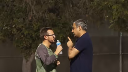 Pakistan's Mike Hesson and PCB chairman Naqvi (Photo/ ANI) 