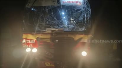 The KSRTC bus that collided in Thrissur 