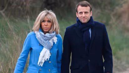 French President Emmanuel Macron,wife Brigitte 