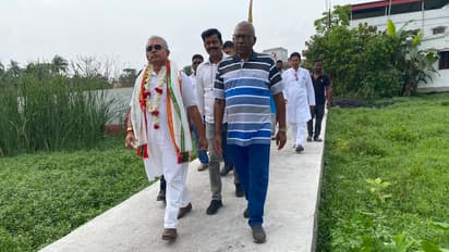 BJP leader Dilip Ghosh loses temper at road inauguration  bsm