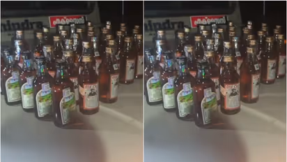 liquor bottle seized