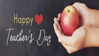 Why is an apple given to the teacher on Teacher's Day