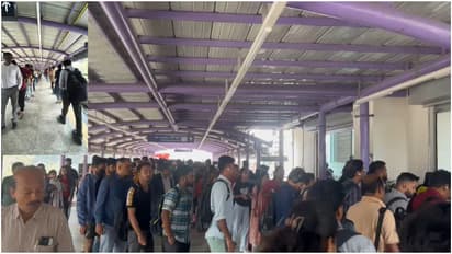 Metro queues in Bengaluru