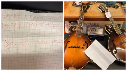 Thief returns stolen guitar to shop