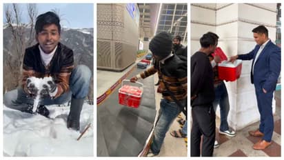 man selling snow from Kashmir to Delhi