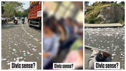 Biker questioned students