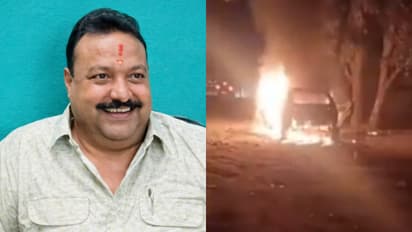 BJP leader set on fire