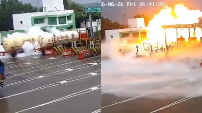 kaushambi toll booth lpg tanker accident