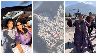 mother's first helicopter ride,