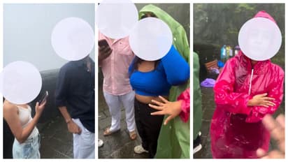 Locals question tourists at Maharashtra's Lohagad Fort