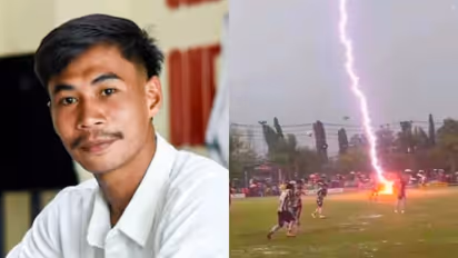 Lighting Strike Football Pitch