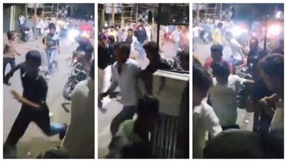 Police action against the crowd