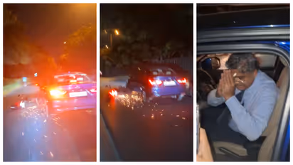 car drags motorcycle
