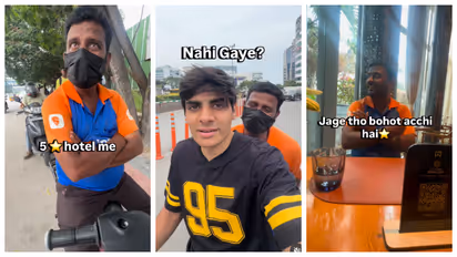 delivery rider at five star hotel