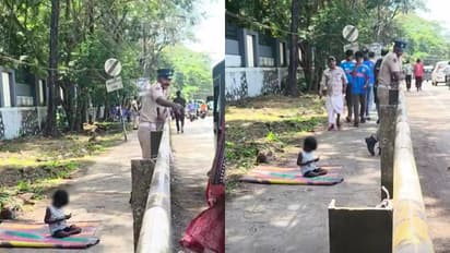 sabir viral police officer karyavattom stadium