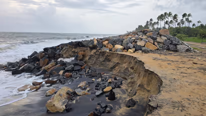 Punnayurkulam Sea Wall Collapse