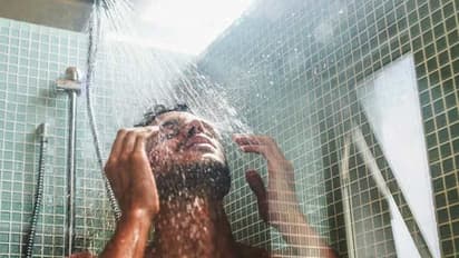 Hot water bathing in winter