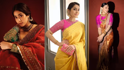 Contrast blouse for Vat Savitri saree