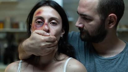 husband bites wife's ear