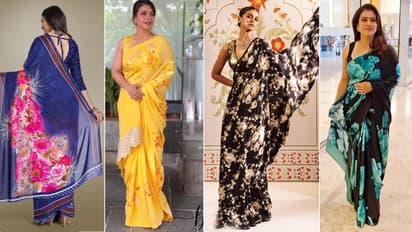 New Designs of Floral Printed Sarees buy in Rs 300