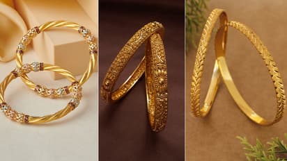 Women latest 22KT gold bangles designs for daily use