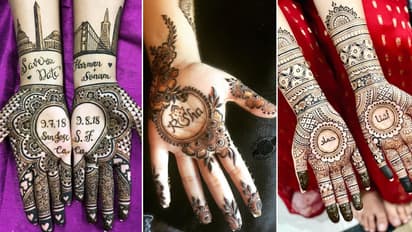 Hariyali Teej Front Hand Name Mehndi Designs