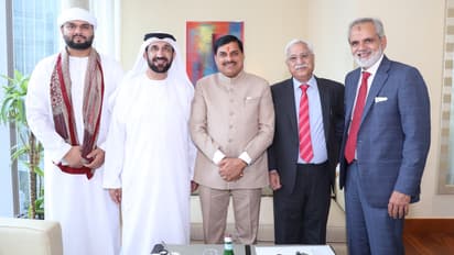 Mohan Yadav Dubai Visit meet Arab Parliament Speaker Mohammed Al Yamahi