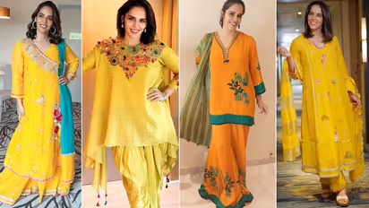 Saina Nehwal Yallow Salwar Suit Dupatta Set Designs