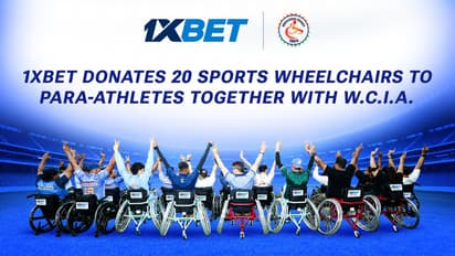 1xBet-Wheelchair-Cricket-India-Association-donated-sports-wheelchairs