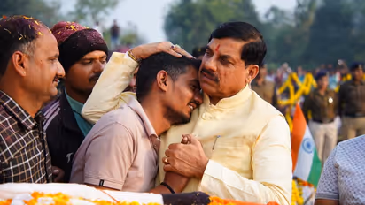 CM Mohan Yadav naxal encounter martyr Ashish Sharma park stadium job to brother