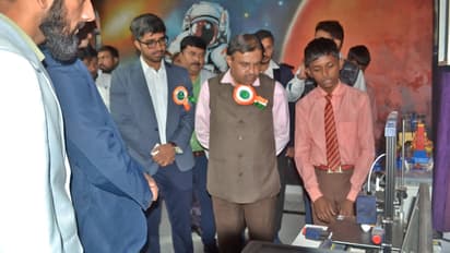 ISRO Space Applications Centre director Nilesh M Desai Mau visit STEM lab inaguration