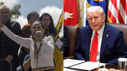 Maria Corina Machado and Donald Trump