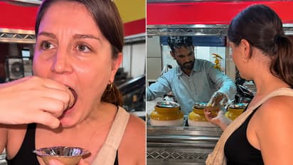 German woman's first golgappa in India experience is winning hearts online