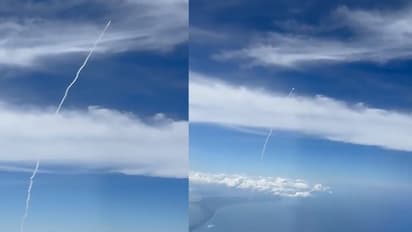 Chandrayaan 3 was seen through the window of the plane in mid air Watch the viral video