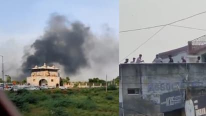 Violence in Haryana Clashes between two groups stone pelting and burning of vehicles