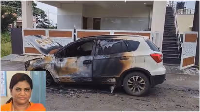 Hassan Tahsildar Geetha car burns  