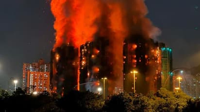 9 high-rise apartment buildings caught fire in Hong Kong