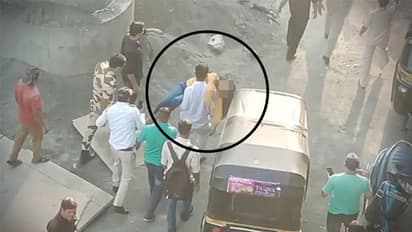 A woman and her baby falling from the bridge connecting Bhayandar