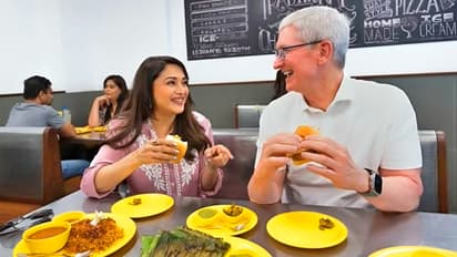 Madhuri Dixit with Tim Cook