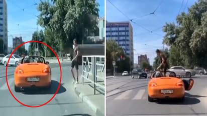 car stops at zebra crossing