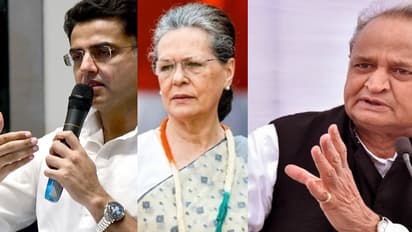 cm ashok gehlot sachin pilot and sonia gandhi