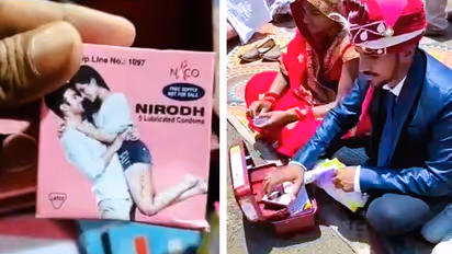 condoms and birth control pills gift in make up kits