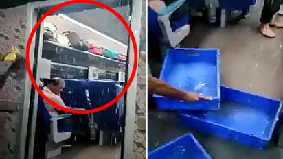 Water leakage in vande bharat train