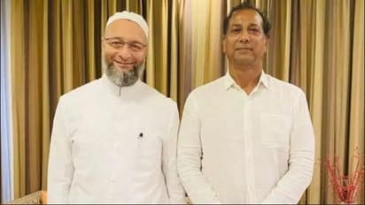 aimim chief owaisi with minister gudha