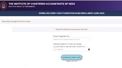 ICAI CA Foundation Admit Card 2024