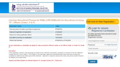 IBPS RRB Recruitment 2024 registration link