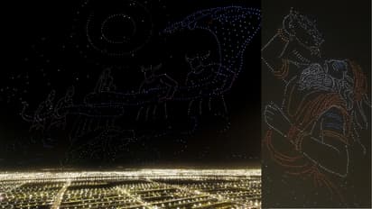 drone show at prayagraj mahakumbh 2025 tourism department indian culture lights music