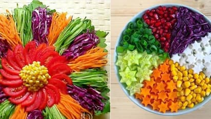 Cut salad in different ways