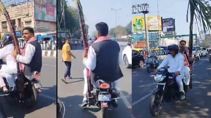 up budget session 2025 assembly protests SP mla arrived with sugarcane in Vidhansabha
