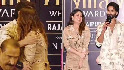 Kareena kapoor Shahid Kapoor Hug Each Other At IIFA 2025